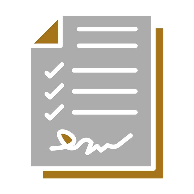 Estilo del icono del contrato de diseño vectorial