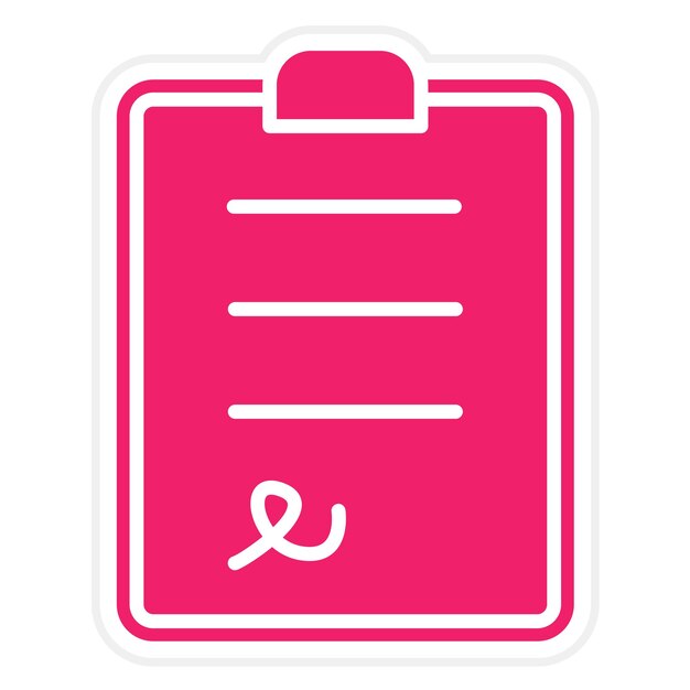 Estilo del icono del contrato de diseño vectorial