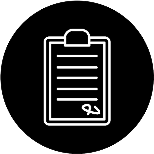 Estilo del icono del contrato de diseño vectorial