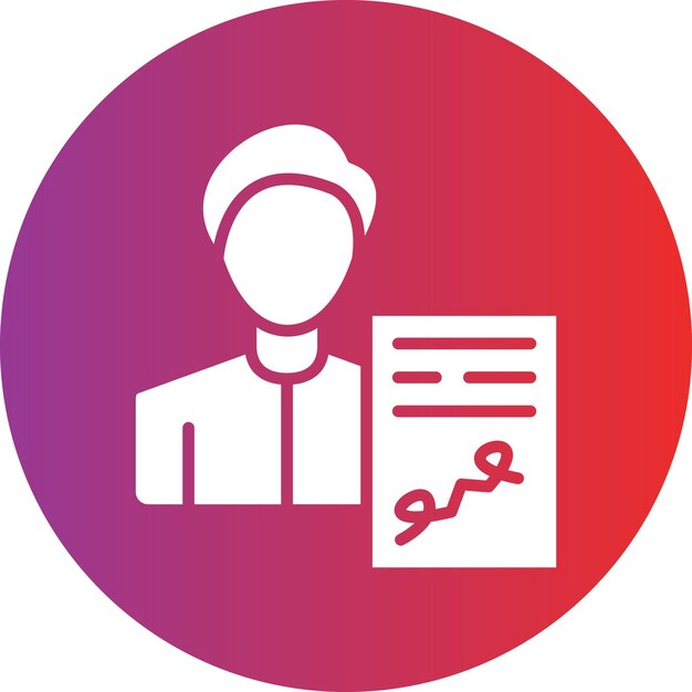 Estilo del icono del contrato de empleo de diseño vectorial