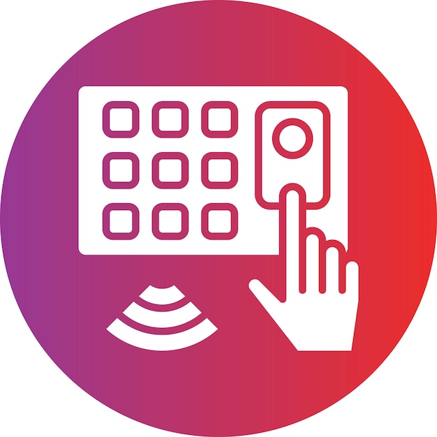 Vector estilo del icono de control de acceso de diseño vectorial