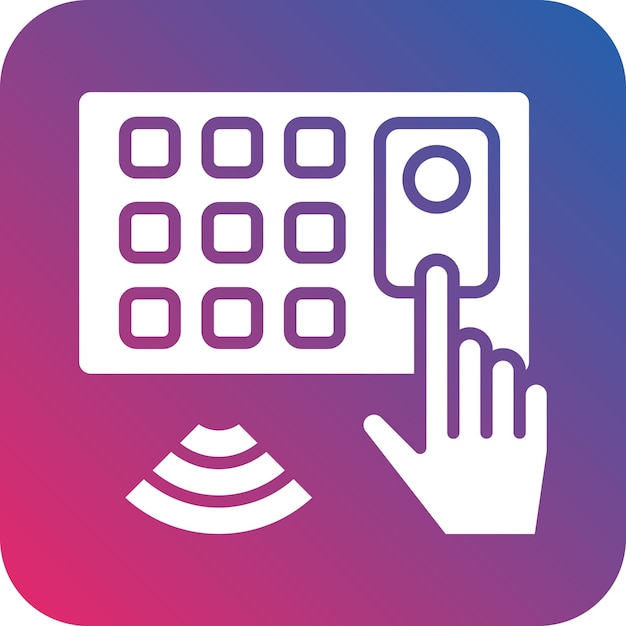 Estilo del icono de control de acceso de diseño vectorial