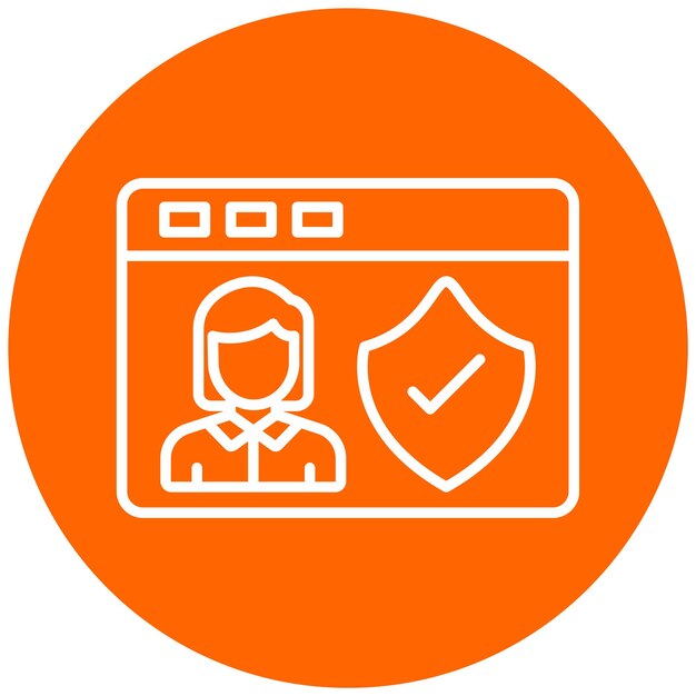 Estilo del icono de control de acceso de diseño vectorial