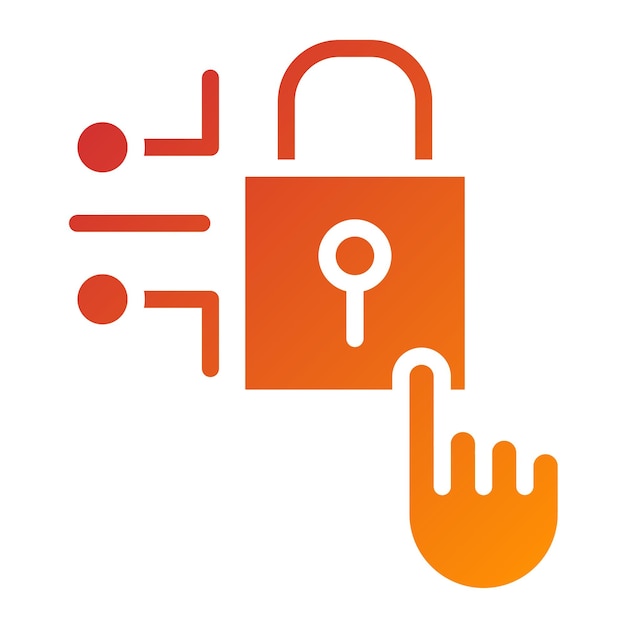Estilo del icono de control de acceso de diseño vectorial