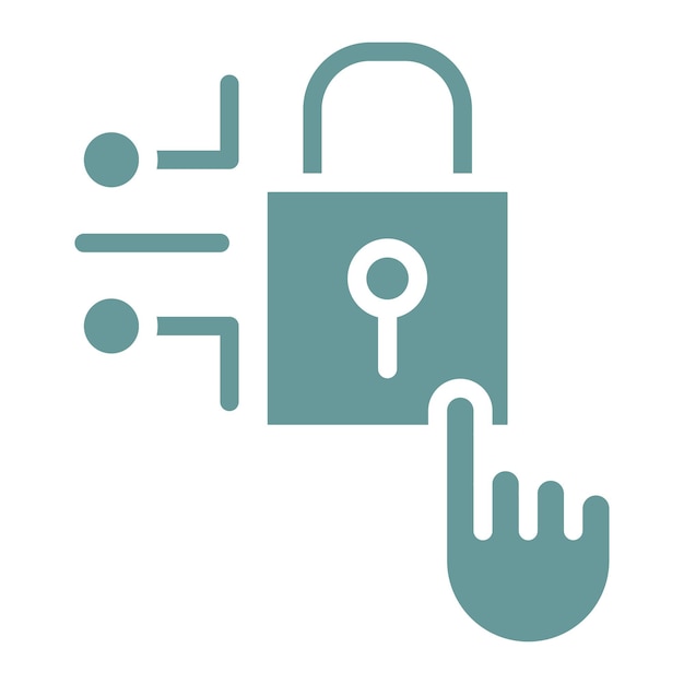 Estilo del icono de control de acceso de diseño vectorial