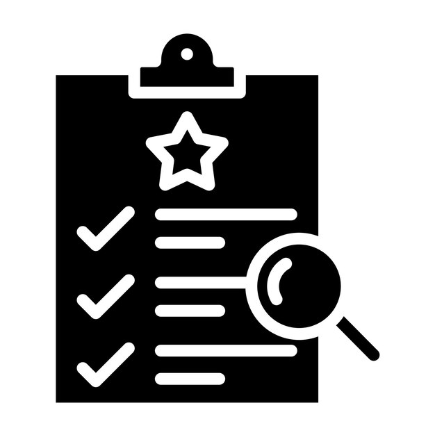 Estilo del icono de control de calidad del diseño vectorial