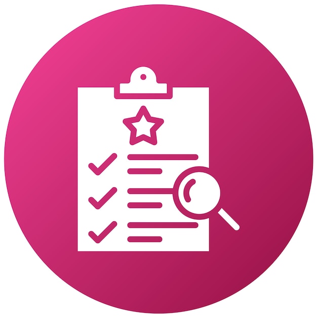 Estilo del icono de control de calidad del diseño vectorial