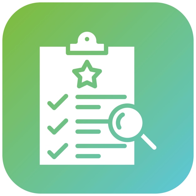 Estilo del icono de control de calidad del diseño vectorial