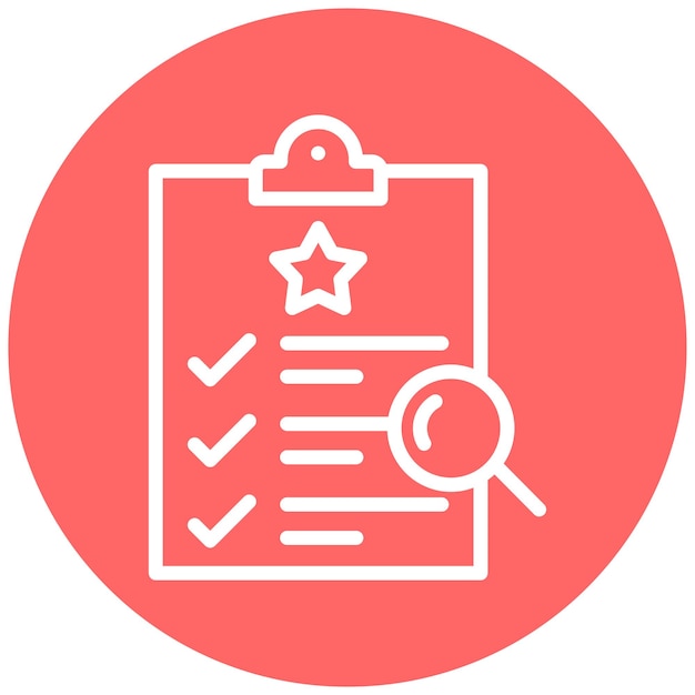 Estilo del icono de control de calidad del diseño vectorial