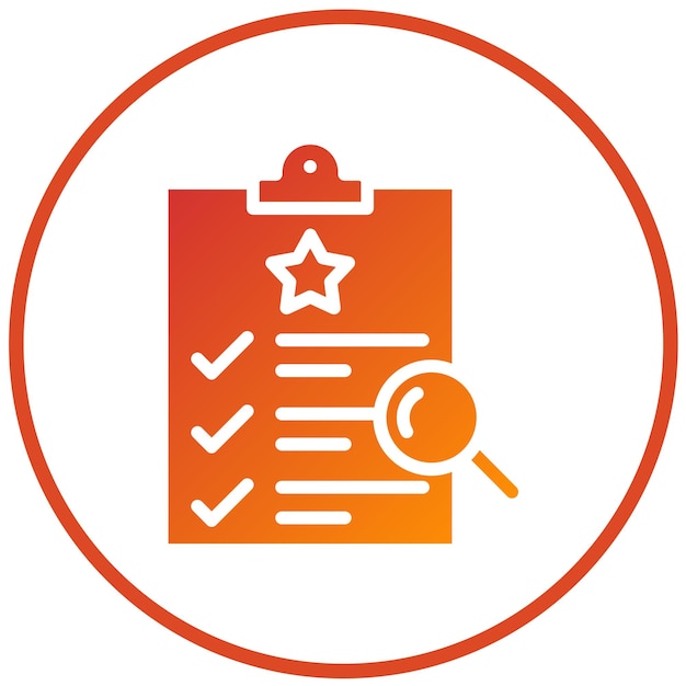 Estilo del icono de control de calidad del diseño vectorial