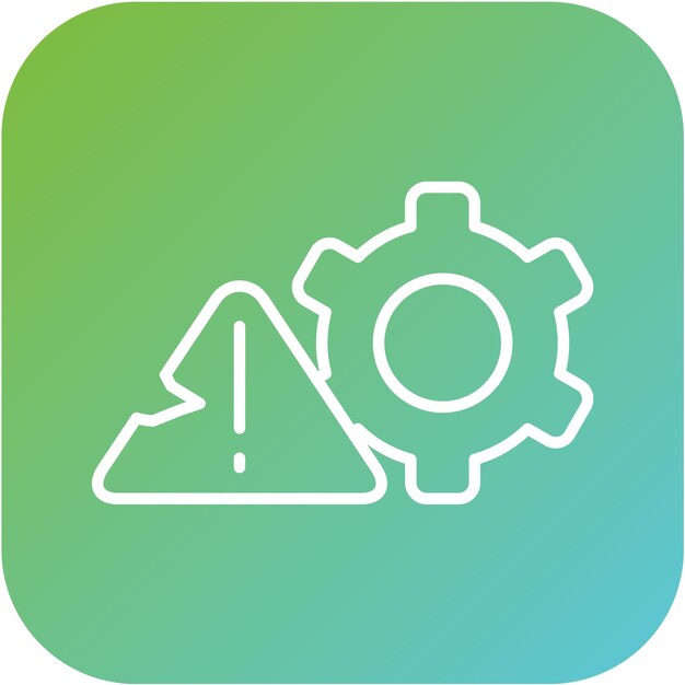 Estilo del icono de control de daños del diseño vectorial