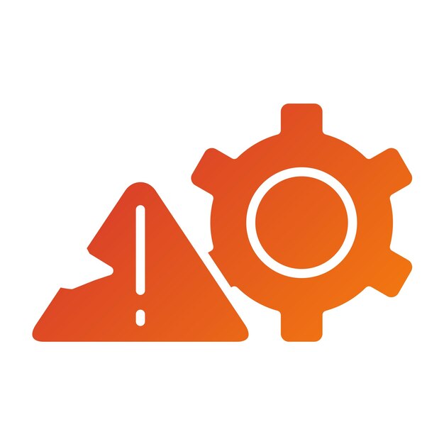 Estilo del icono de control de daños del diseño vectorial