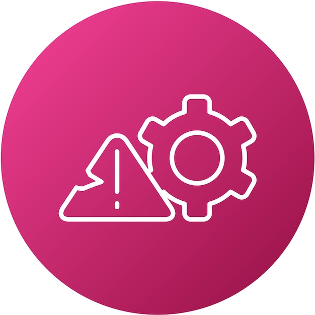 Estilo del icono de control de daños del diseño vectorial