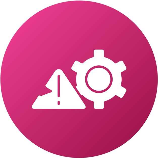Estilo del icono de control de daños del diseño vectorial