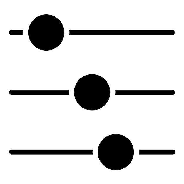 Estilo del icono de control de diseño vectorial
