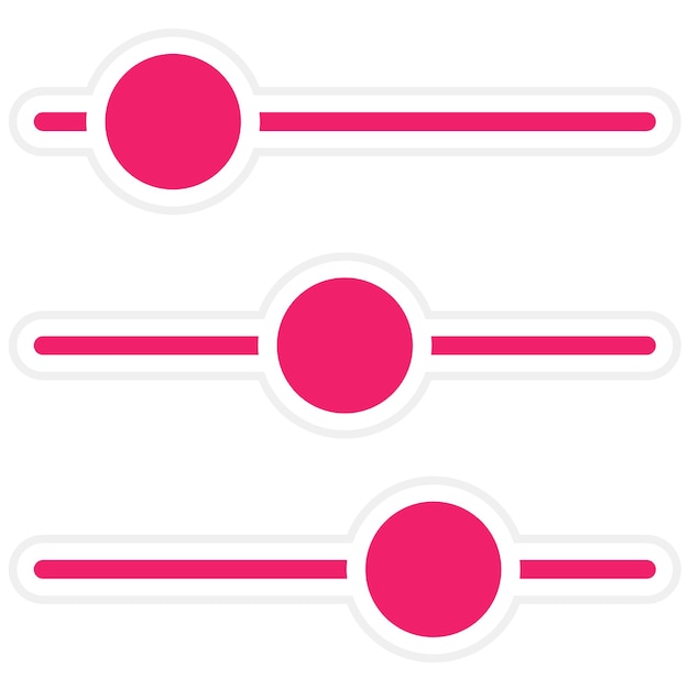 Estilo del icono de control de diseño vectorial