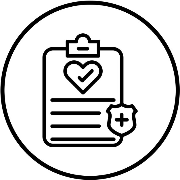 Estilo del icono de control de salud del diseño vectorial