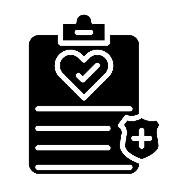 Estilo del icono de control de salud del diseño vectorial