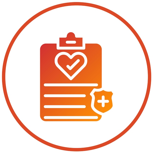 Estilo del icono de control de salud del diseño vectorial