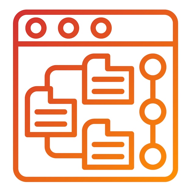 Estilo del icono de control de versión del diseño vectorial