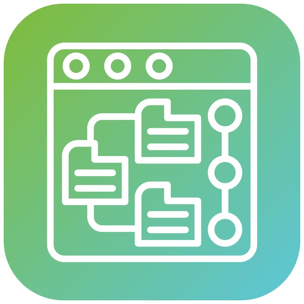 Estilo del icono de control de versión del diseño vectorial