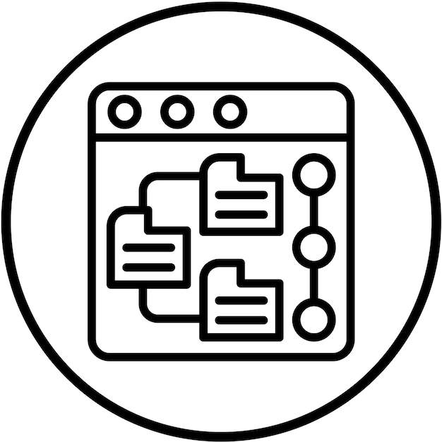 Estilo del icono de control de versión del diseño vectorial