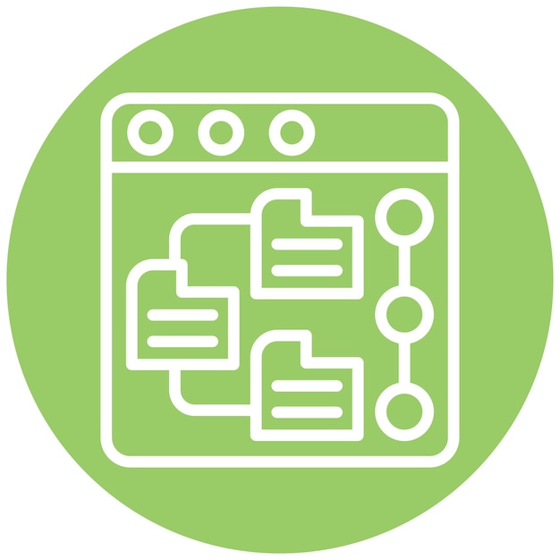 Estilo del icono de control de versión del diseño vectorial