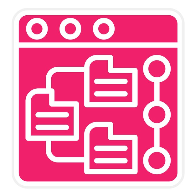 Estilo del icono de control de versión del diseño vectorial