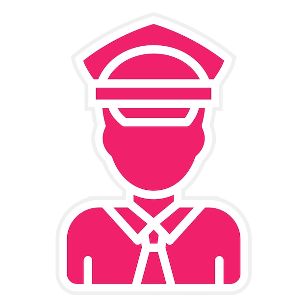 Estilo del icono del controlador de bus de diseño vectorial