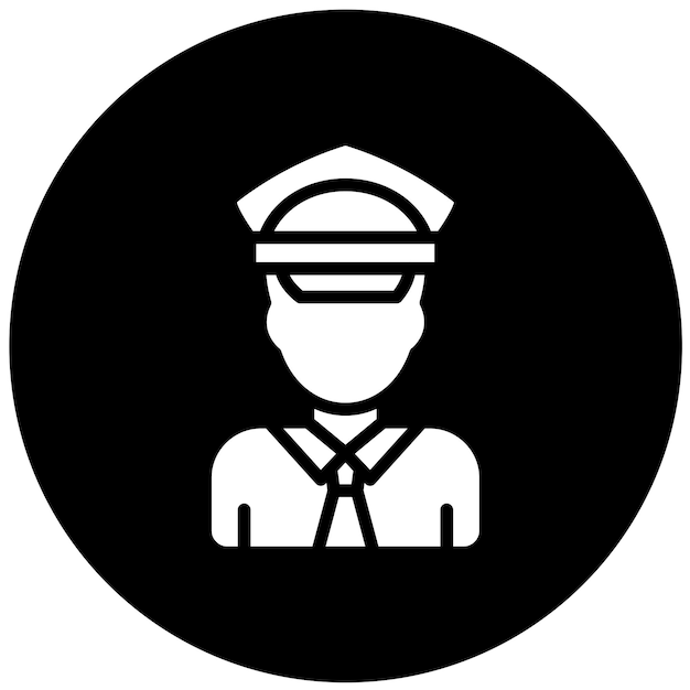 Estilo del icono del controlador de bus de diseño vectorial