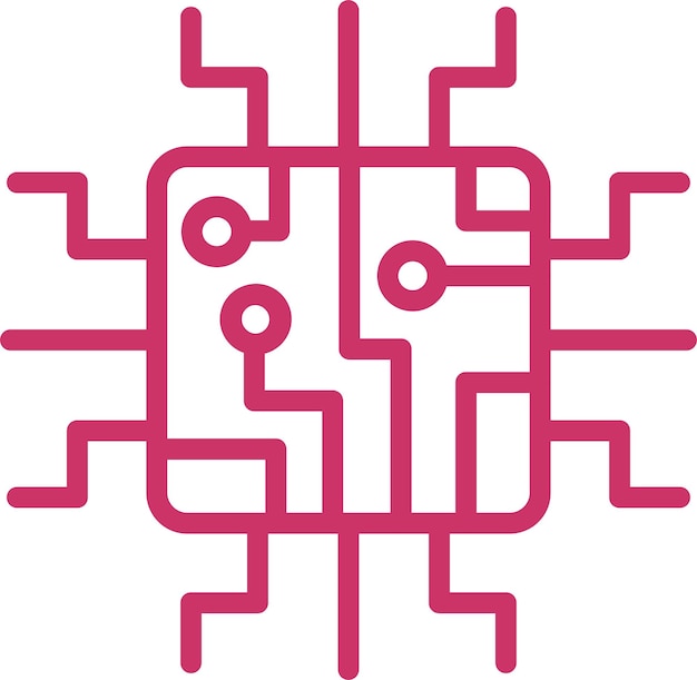 Estilo del icono del controlador del chipset de diseño vectorial