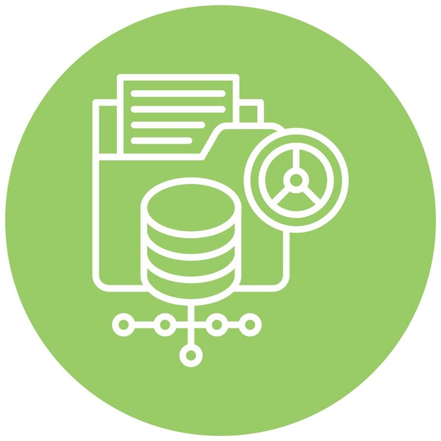 Estilo del icono del controlador de datos de diseño vectorial