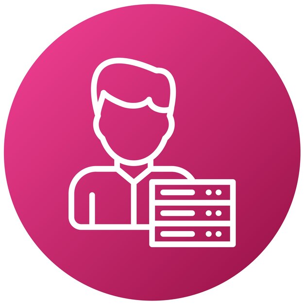 Estilo del icono del controlador de datos de diseño vectorial