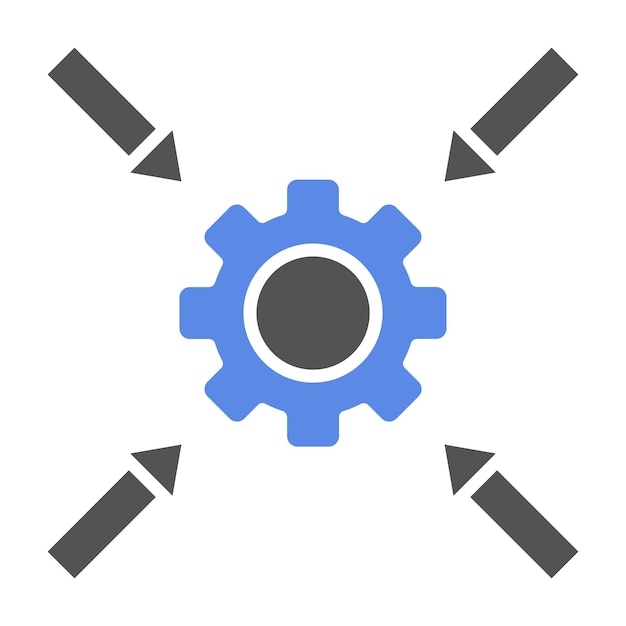 Estilo del icono de convergencia del diseño vectorial