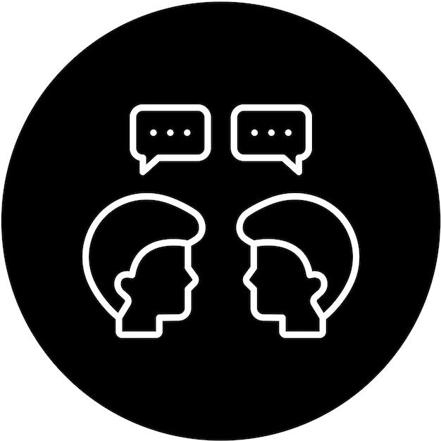Estilo del icono de conversación cara a cara