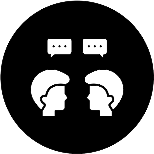 Estilo del icono de conversación cara a cara