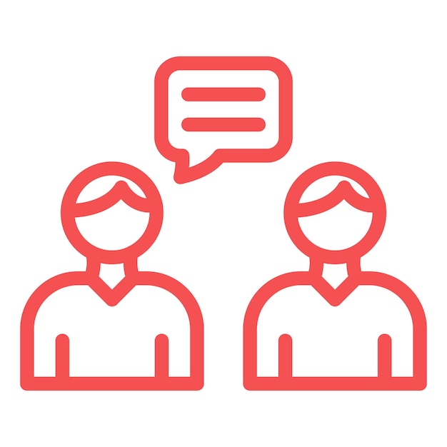 Estilo de icono de conversación de diseño vectorial