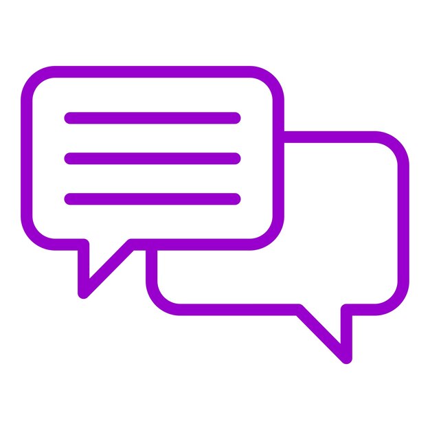 Estilo de icono de conversación de diseño vectorial
