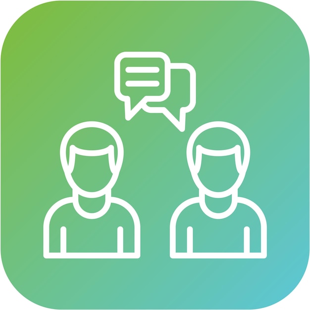 Estilo de icono de conversación de diseño vectorial