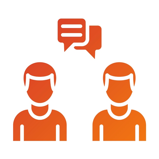 Estilo de icono de conversación de diseño vectorial