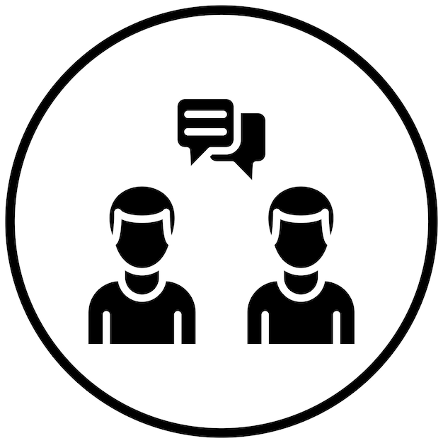 Estilo de icono de conversación de diseño vectorial