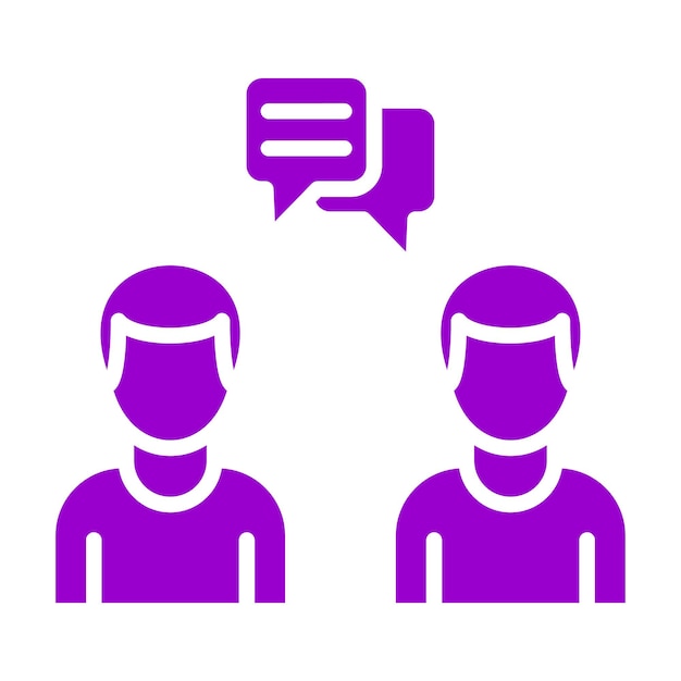 Estilo de icono de conversación de diseño vectorial