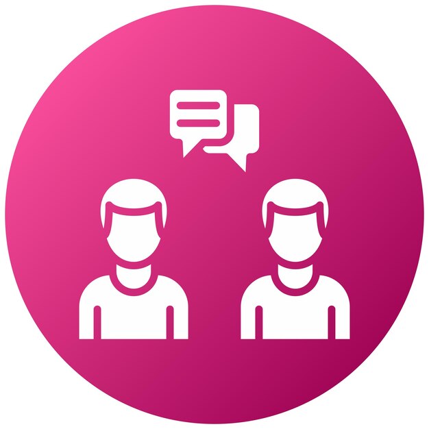 Estilo de icono de conversación de diseño vectorial