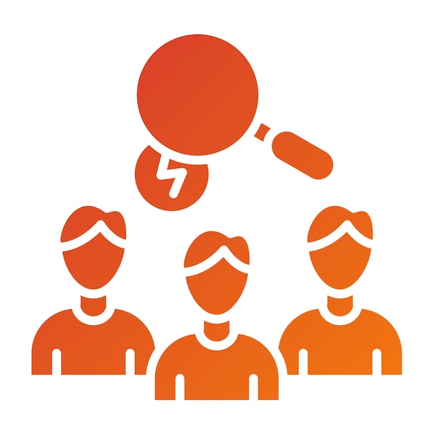 Estilo del icono de coordinación de incidentes de diseño vectorial