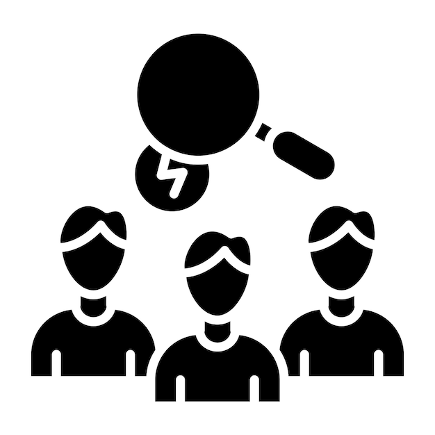 Estilo del icono de coordinación de incidentes de diseño vectorial