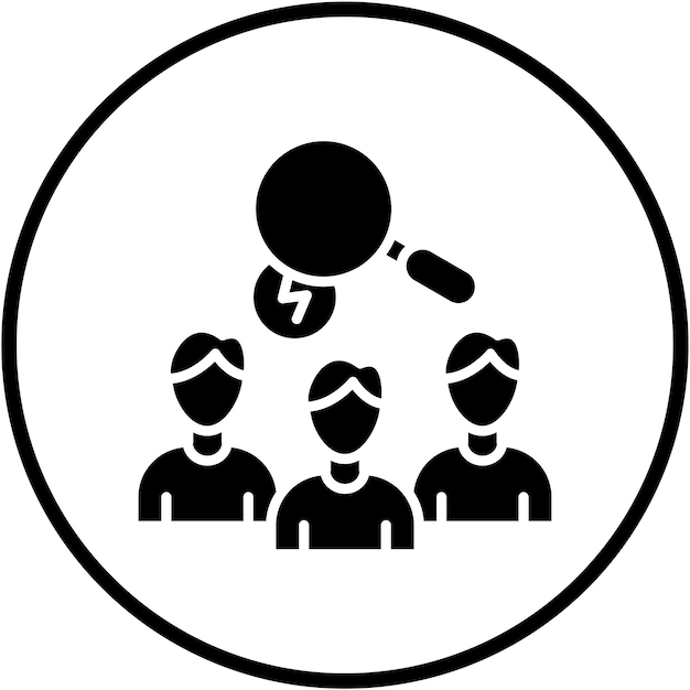 Estilo del icono de coordinación de incidentes de diseño vectorial