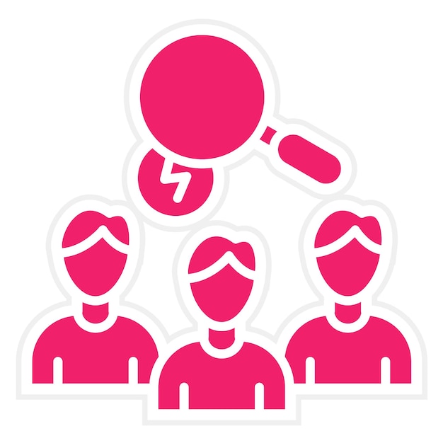Estilo del icono de coordinación de incidentes de diseño vectorial