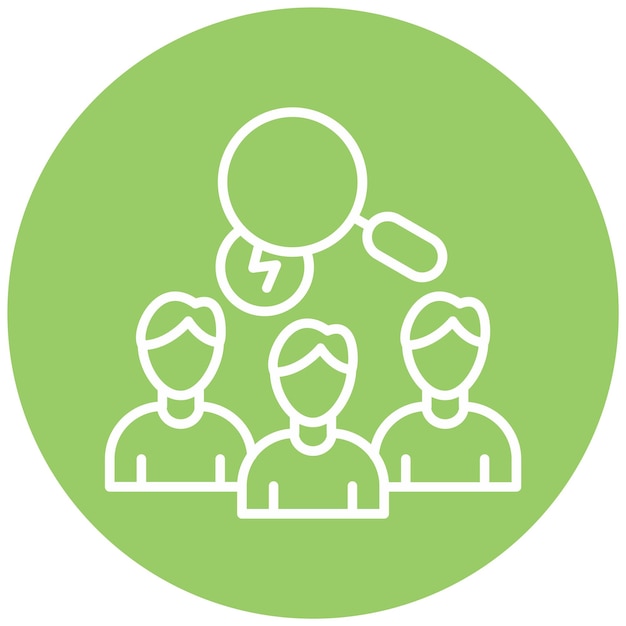 Estilo del icono de coordinación de incidentes de diseño vectorial