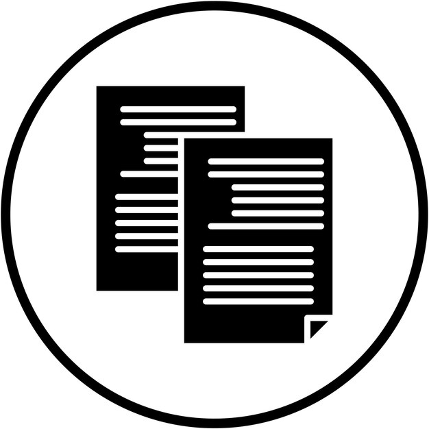 Estilo del icono de copia del cuerpo del diseño vectorial