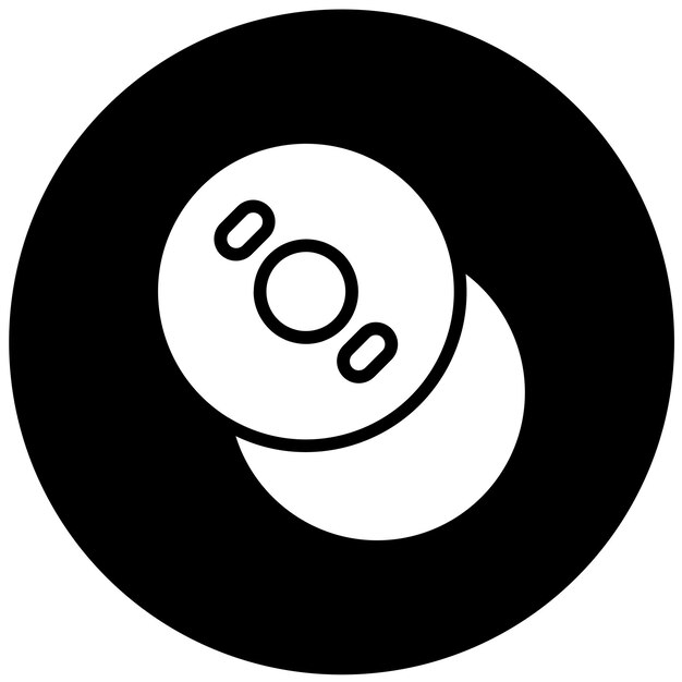 Estilo del icono de copia del disco de diseño vectorial